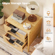set – bambus nattbord med lådor Modern sidobord Robust nattskåp – 2 2 – Natur