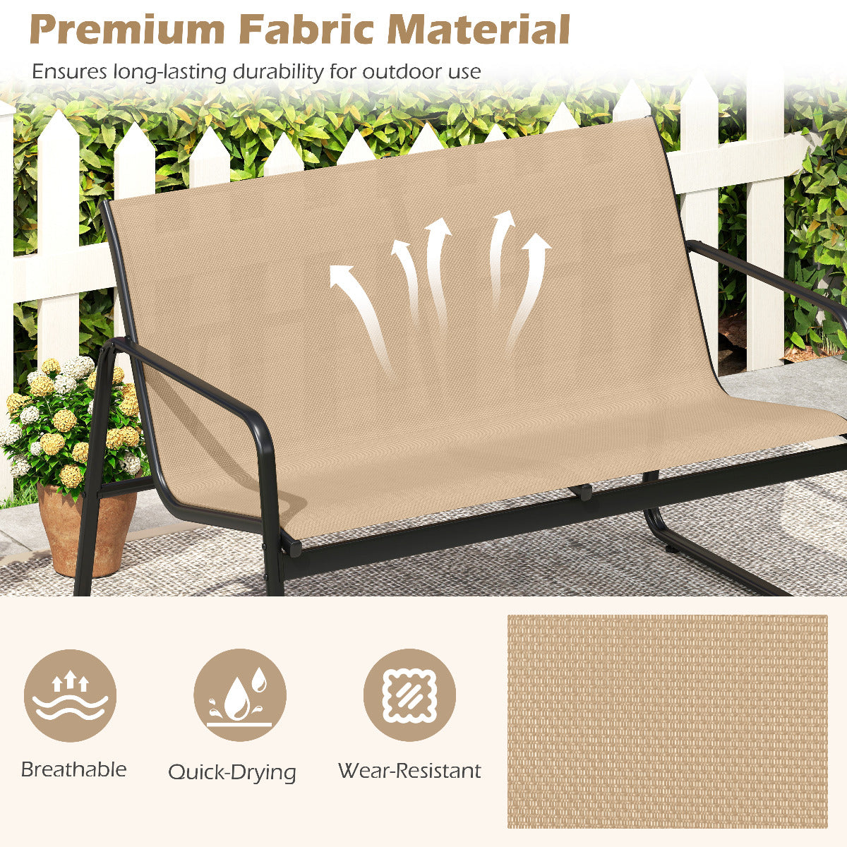 stycken – Utemöblersset med soffbord Tillverkat av härdat glas Sittgruppssoffset – 4 – Brun