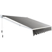 Solskydd – utdragbar markis aluminium terrass – 295 x 250 cm – Grå