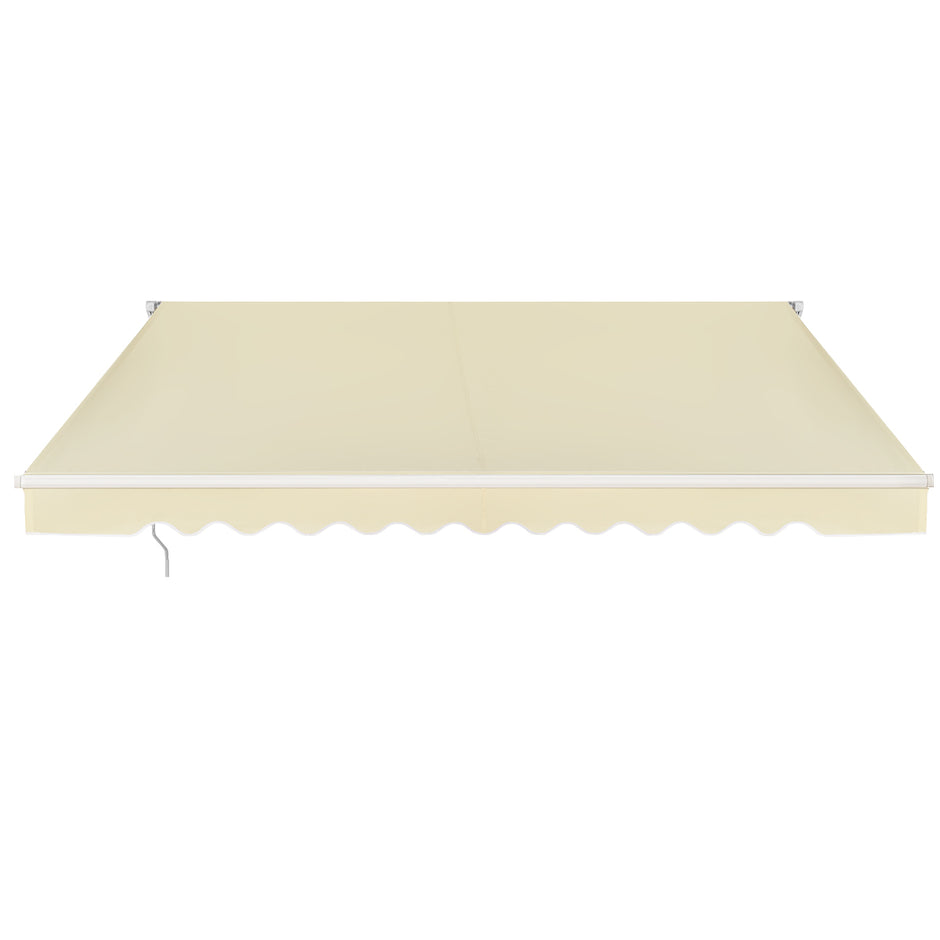 Markis – med vev Infällbar Aluminium terrass solskydd – 3 x 2,5 m – Beige