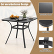 Trädgårdsbord – med bordsskiva i trälook för personer uteplatsbord balkongbord – 4 80 x 80 x 73 cm – Grå