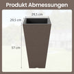 stycken – planteringskärl med innerkruka Väderbeständiga blomkrukor dräneringshål – 2 – Brun