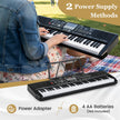 tangenter – Pianokeyboard för nybörjare Elektroniskt keyboardset med höjdjusterbart stativ – 61 – Svart