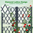 Blomlåda – med stödvägg för klättrande växter, höjdsåklåda spalier – 80 x 40 x 122 cm – Grå