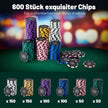 delade – pokerchipset gram Claytec med väska – 600 14 – Svart
