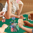 Pokerset – med laserchips och pokerfodral spelkort nycklar Pokerkomplett set – 300 2 2 – Svart