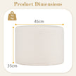 Rund – sittpouf cm, mjuk ottoman med skumgummifyllning och loopgarnstygg – 45 x 35 – Beige