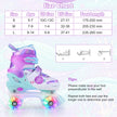 Barn – Rullskor Storlekar Justerbara Quad Skates Med Ljusande Hjul L (EU 37-41) – 4 – Blå