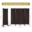 panel – hög rumsavdelare Bärbar skiljevägg med stålram – 4 173 cm – Brun