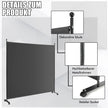 Enkelrumsavdelare – med en panel bred sekretessskärm – 184 x 30 x 184 cm – Grå