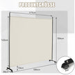 Enkelrumsavdelare – med en panel bred sekretessskärm – 184 x 30 x 184 cm – Beige
