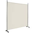 Enkelrumsavdelare – med en panel bred sekretessskärm – 184 x 30 x 184 cm – Beige