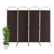 Vikbar – rumsavdelare med paneler Skiljevägg för hem – 4 221 x 51 x 188 cm – Brun