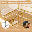 Vikbar – säkerhetsgrind för barnsängar med justerbara remmar – 150 x 40,5 x 42 cm – Vit