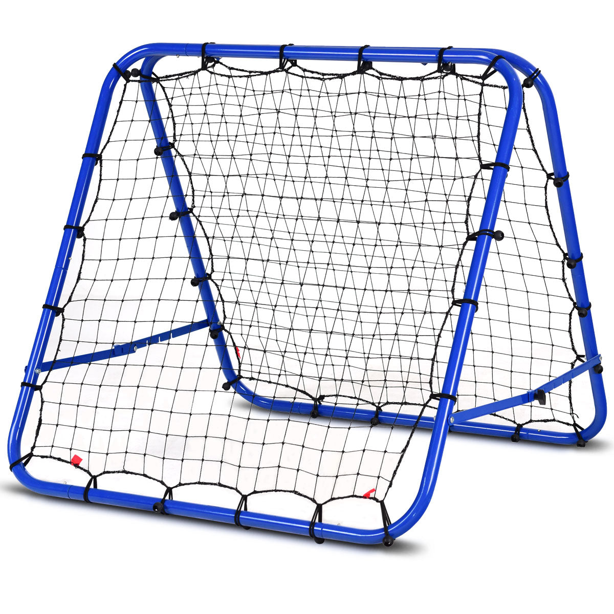 Rebounder – för fotboll med justerbara vinklar Dubbelsidig – 100 x 100 cm – Blå