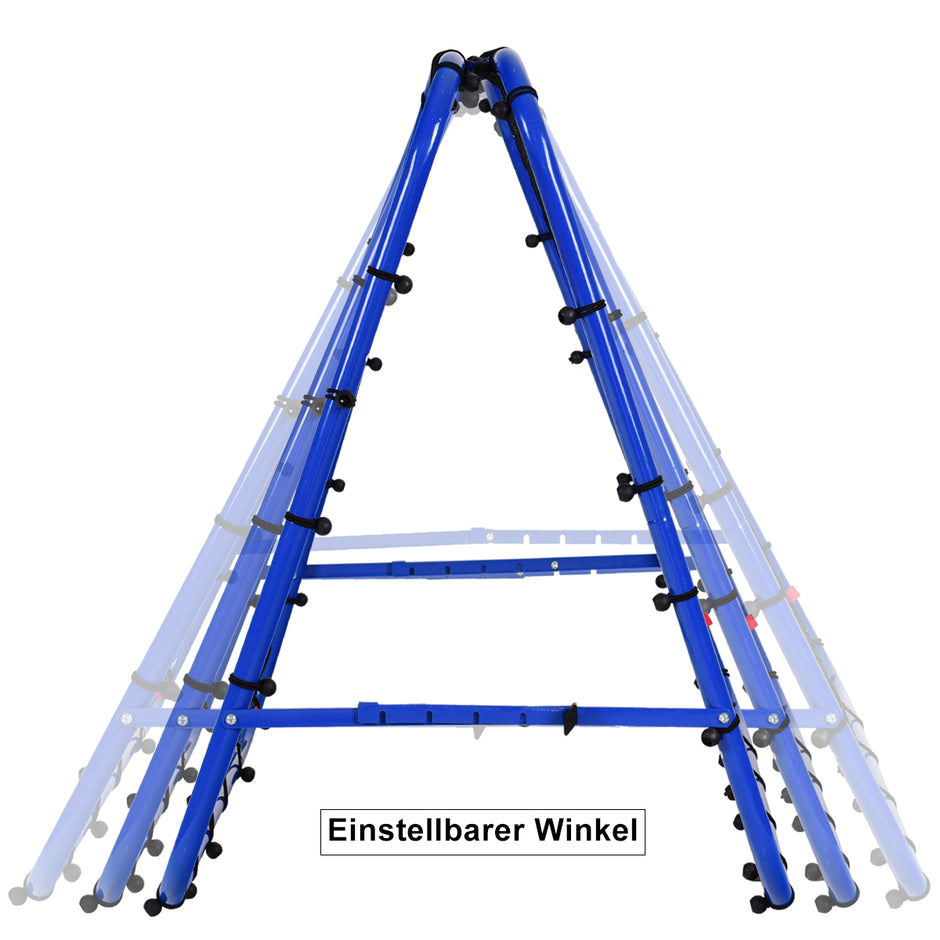 Rebounder – för fotboll med justerbara vinklar Dubbelsidig – 100 x 100 cm – Blå