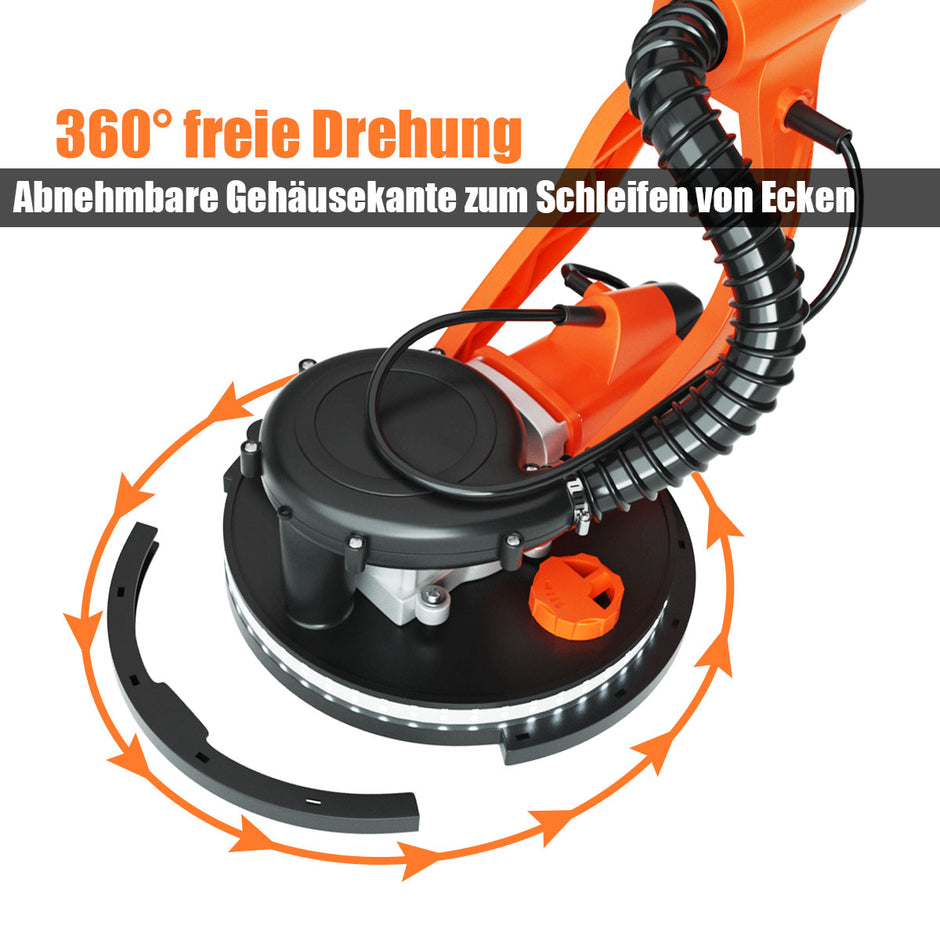Rockenbauschleifer – takslipmaskin dammuppsamlingssystem väggslipmaskin 750W rpm – / 800-1750 / Ø 225 mm – Orange