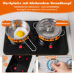 Trä – lekkök med tillbehör Kök lekset Leksakskök glassmaskin och spis – Vit