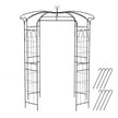 Rose – Arch Metal Pavilion Trädgårdsbåge för klätterväxter Garden – 206 x 206 x 286 cm – Svart