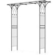 Metall – Rose Arch Trädgårdsbåge för klätterväxter Spaljé – 206 x 52 x 206 cm – Svart