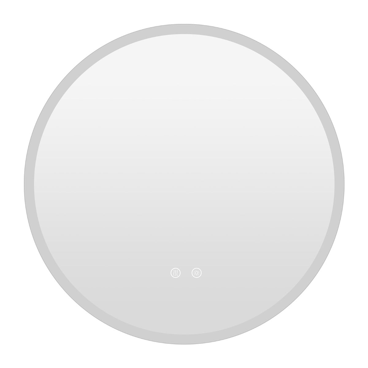 Rund – spegel med belysning och immafri ljusfärger – 3 Ø 70 cm – Silver