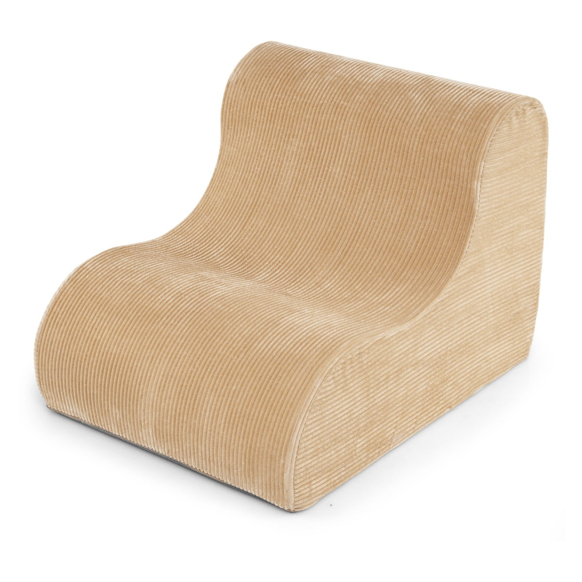 Säckfåtölj – böjd vilsoffa bekväm säckstol med överdrag – Beige