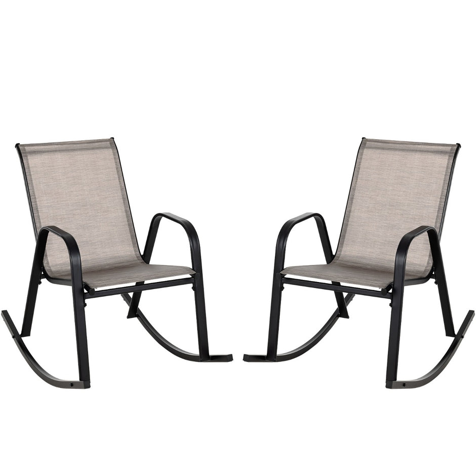 Set – med gungstolar ventilerande tygsits Ergonomisk gunga + – 2 – Brun