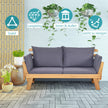 Bäddsoffa – Dagbädd med justerbart armstöd – 198 x 75 x 75 cm – Grå