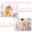 Sminkbord – för barn med Pall Princess lådor och Spegel – 3 – Rosa
