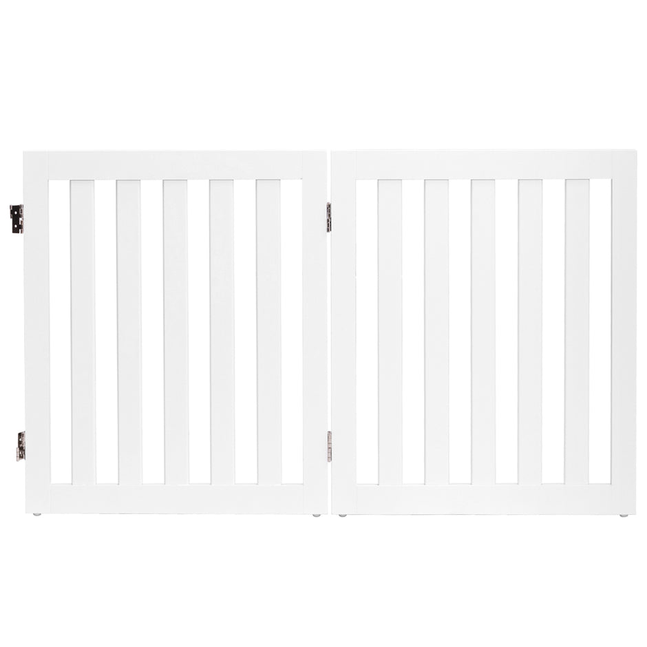 Hundspärr – Hög Skyddsport Trä Vikbar Paneler – 60 cm 2 – Vit