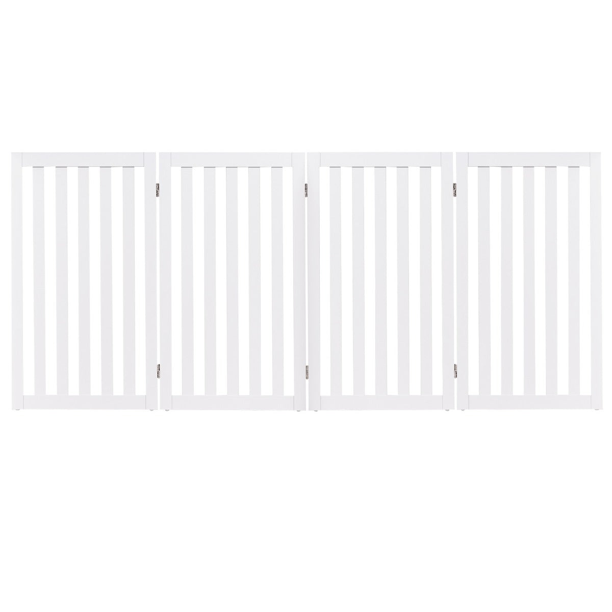 Hundspärr – hög paneler Skyddsport Trä Vikbar – 89 cm 4 – Vit