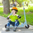 Barnsparkcykel – med LED hjul och hopfällbart styre Höjdjusterbar – Ljusblå