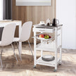Serveringsvagn – Rullande köksö med bänkskiva – 47 x 39 x 85 cm – Vit
