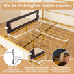 Vikbar – sängstång med justerbara och ONE Click hopfällbara remmar Sängskydd – 150 x 42 cm – Grå
