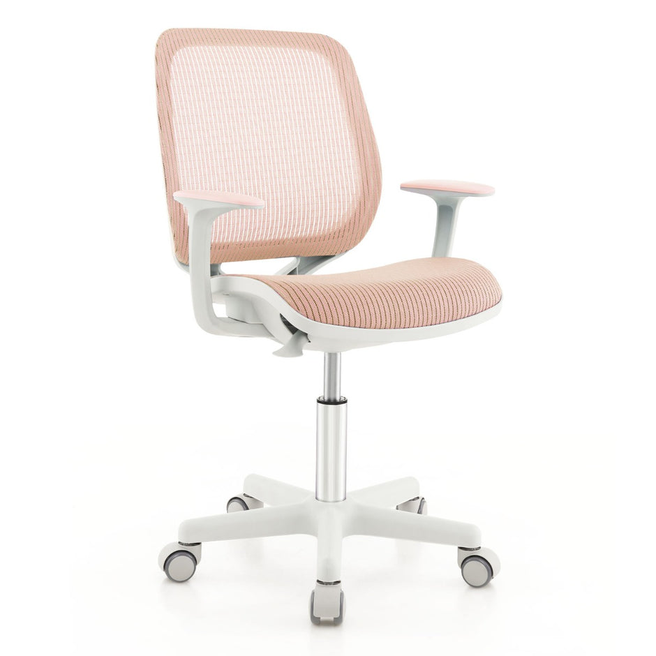 Höjdjusterbar – barnstol med sätesbroms Ergonomisk skrivbordsstol Kontorsstol – Rosa