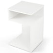 S – format sidobord med öppna fack Modernt sängbord – 2 33 x 33 x 50 cm – Vit