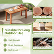 Rektangulärt – soffbord i trä med gallertopp, inomhus, naturlig, – 90 x 45 x 43,5 cm – Natur