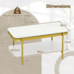 Rektangulär – soffbord Modern cocktailbord kaffebord akcentbord – Vit