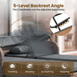 Tvåpersons – rotting solbädd utomhus med hopfällbart soltak – Grå