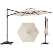 Solskärm – Uthängd med 360° rotation ventilationsöppning korsfot vev – 3 m – Beige