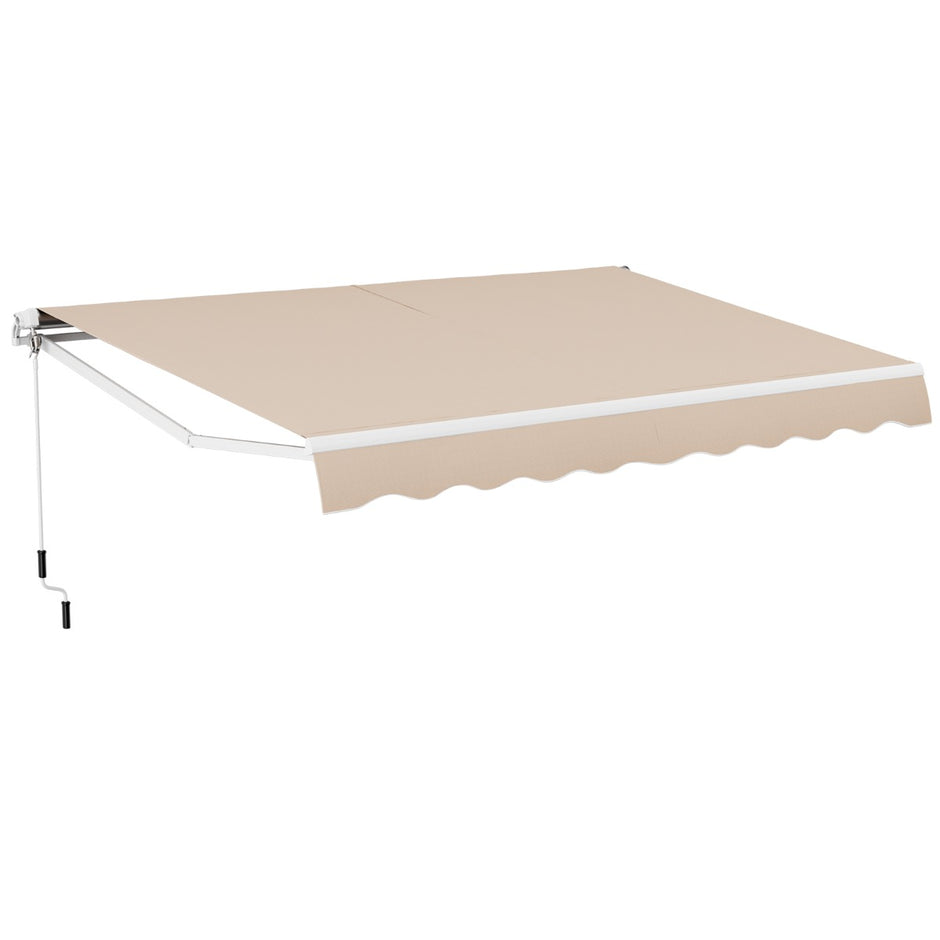 Markis – med vev balkong solskydd – 400 x 250 cm – Beige