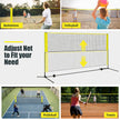 Badmintonnät – med stativ, höjjusterbart fjäderbollsnät fjäderbollar och bärväska Gult – 2 310 x 102 x 89-155 cm – Gul