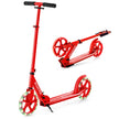 Hopfällbar – scooter med bärförmåga och LED hjul höjjusterbar sparkcykel – 100 kg 2 – Röd