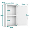 Spegel – Badrumsskåp Väggskåp Förvaringsskåp med singel – 34 x 15 x 53 cm – Vit