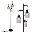 Modern – golvlampa industriell med lampskärmar fotkontakt – 169 cm 3 25 x 169 cm – Svart