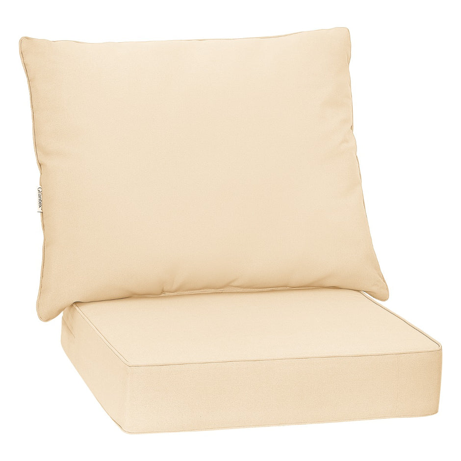 Klädsel – till trädgårdsmöbel sittdyna + ryggstöd trädgårdsstolsdynor – 60 x 60 x 15 cm 60 x 40 x 20 cm – Beige