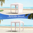Strandtält, – höjdtjusterbart, med sidovägg, sandkassar och bärväska perfekt för camping – 185 x 185 cm – Rosa