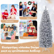 Konstgjord – penna julgran med kallvita lysdioder Slim White + Black – 250 180 cm – Svart och vit