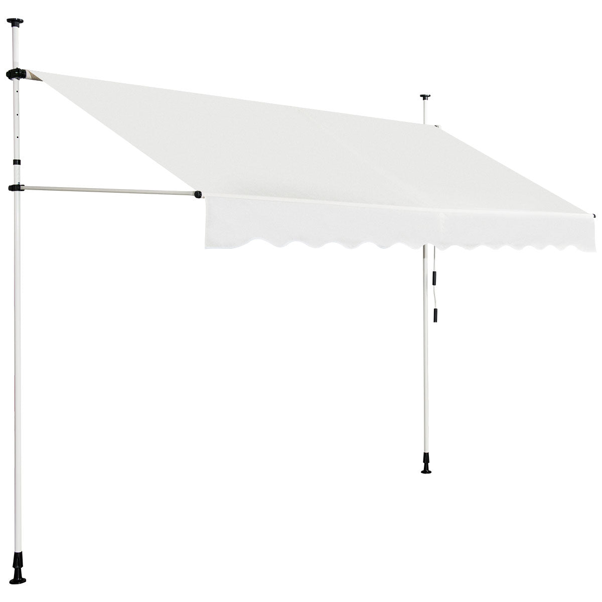 Teleskopisk – markis Solskydd Utdragbart för trädgård – 300 x 120 cm – Beige