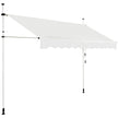 Utdragbart – solskydd med manuell vev höjdjusterbar – 250 x 120 cm – Beige